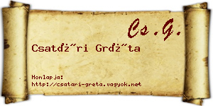 Csatári Gréta névjegykártya